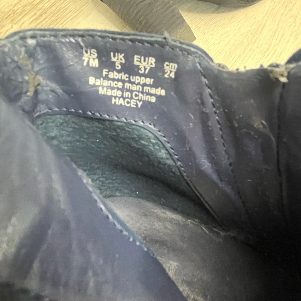 Carlos Santana Hacey Navy Blue Ankle Boots Side Zip Women’s Sz 7 M 3.5 Inch Heel - Picture 6 of 12